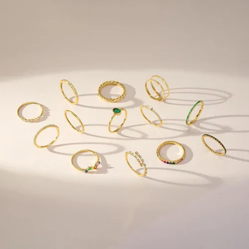 Vista 6 de Ross-Simons Anillo de eternidad con piedras preciosas RS Pure de 0,33 qt. t. w en oro amarillo de 14 kt