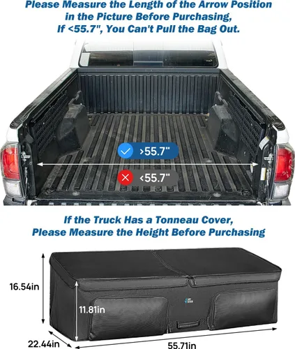Vista 2 de JOYTUTUS Organizador de Caja de Carga para Camioneta, Bolsa de Carga para Caja de Camión, Organizador de Almacenamiento Transportador Accesorios