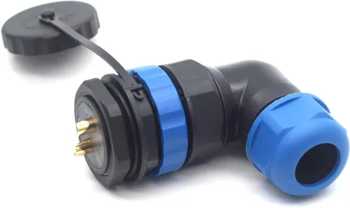 Vista 3 de SD28 2Pin ~ 26Pin con bridas codo conector de cable de aviación, conector de alimentación industrial IP67 (2 pines)