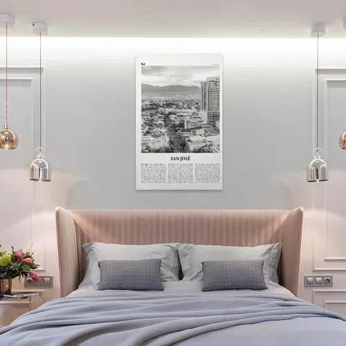 Vista 8 de Impresión de San José en blanco y negro de Costa Rica, arte de pared de San José, póster de San José, foto de San José, póster artístico en lienzo