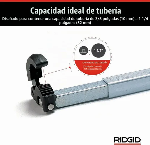 Vista 3 de RIDGID 31175 Modelo 1017 Llave plegable para lavabo ajustable de 10 a 17 pulgadas, plata, fabricada en los Estados Unidos