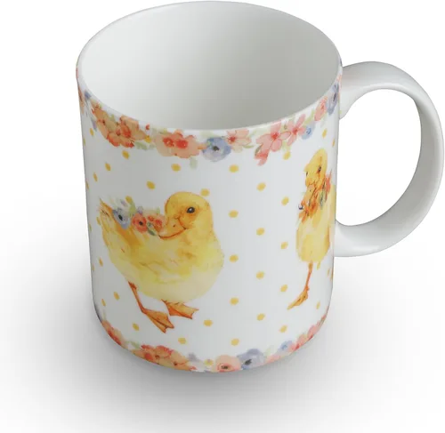Vista 15 de Maison d' Hermine Taza de café con asas, tazas de porcelana fina de hueso, paquete de una taza de té para bebidas calientes, capuchino, latte