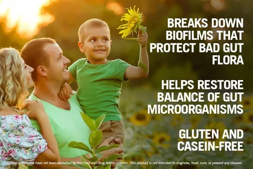 Vista 4 de Kirkman - Disruptor y Buster de Defensa de Biofilm - W/Lipasa y Glucoamilasa - Enzimas para la Digestión para Hombres y Mujeres - Protege el Sistema