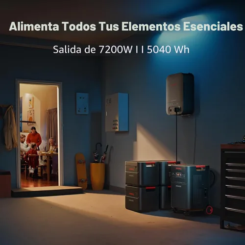 Vista 2 de Jackery Generador solar 5000 Plus y paneles de 2x200W, 5040Wh, salida de CA
