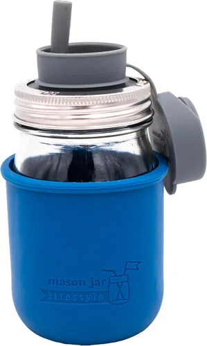 Vista 2 de Mason Jar Lifestyle - Pinta de boca regular, fundas de silicona de 16 onzas para proteger la bola, Kerr y tarros de conservas