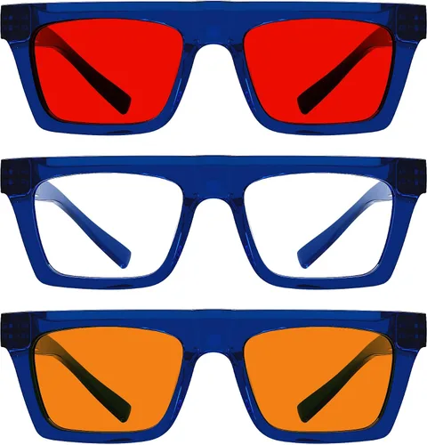 Vista 425 de Eyekepper Gafas de luz azul para hombre y mujer, paquete de 6 lentes Pilot Paquete de 6 color mezclado