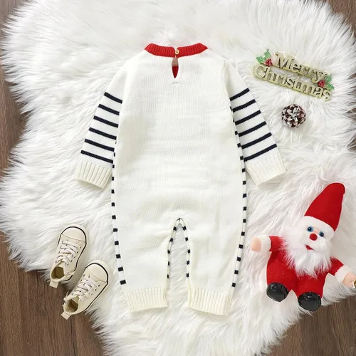 Vista 7 de sweetyhouse Traje de Navidad para bebé recién nacido, con estampado de Papá Noel, suéter de punto, ropa cálida de invierno