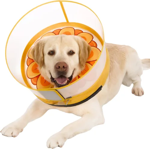 Vista 16 de Collar inflable para perro con forma de cono de perro con forma de dona de cuello suave mejorada antilamer para perros y gatos, collar de cono