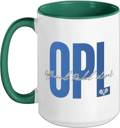 Vista 7 de OPL Official Padel Lover Ceramic Mug, Pink/White, 15oz Rosa/blanco