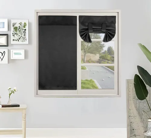 Vista 18 de PI Cortina Opaca para Puerta, Sombra de Privacidad que se Ata con Aislamiento Térmico, Cortina de Puerta Pequeña para Aula/Puerta Corredera/Puerta