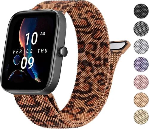 Vista 10 de Wanme Bandas de metal para Amazfit GTS 4 / GTS 4 Mini / GTS 3 / GTS 2 / GTS 2e / GTS 2 mini, correa de repuesto de acero inoxidable de liberación