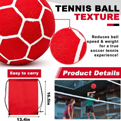 Vista 3 de Halloscume Size 5 Soccer Ball with Pump Storage Bag Portable Outdoor Indoor Felt Ball Soft Foam Soccer Tennis Balls for Soccers Game Soccers