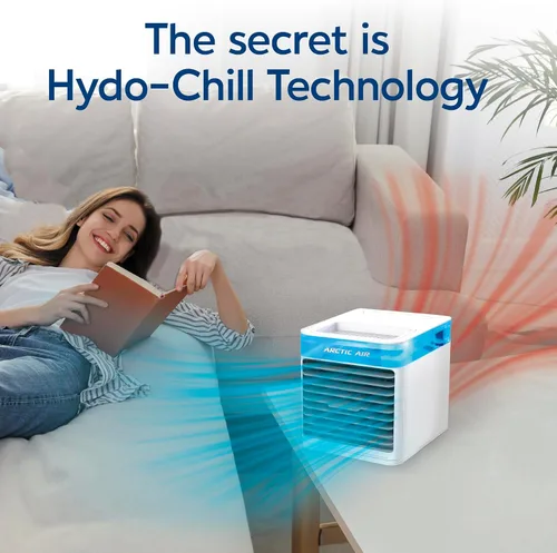 Vista 8 de Arctic Air Pure Chill - Enfriador de aire evaporativo de lujo, potente, silencioso, ligero y portátil con tecnología Hydro-Chill para dormitorio