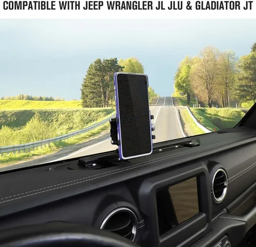 Vista 2 de Jimen Soporte para teléfono celular compatible con Jeep Wrangler JL JLU Gladiator JT 2018-2023