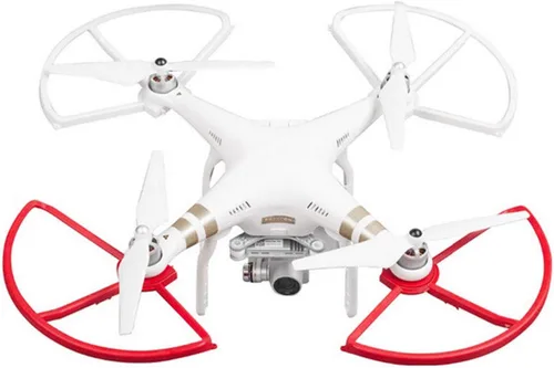 Vista 3 de DGZZI Protector de hélice para Phantom 3, color rojo y blanco