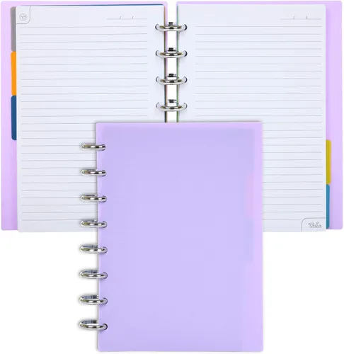 Vista 125 de Talia - Cuadernos de notas con tapas, planificador, personalizables, (Rosa de los 90, Junior (5.5 pulgadas x 8.5 pulgadas))
