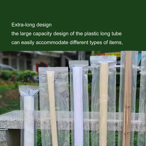 Vista 2 de Fundas de plástico extra largas de 4 x 47 pulgadas (20 unidades), bolsas para pósteres estrechas, bolsas de plástico para planos, tubo impermeable