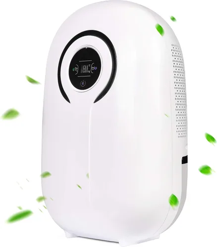 Vista 8 de Deshumidificador para el sótano del hogar, 430 pies cuadrados, pequeño deshumidificador silencioso portátil con apagado automático, tanque de agua
