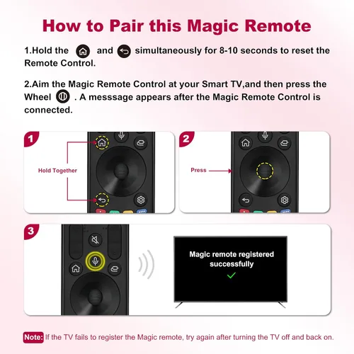 Vista 3 de Reemplazo remoto para TV LG, para todos los LG Magic 2019-2025 para televisores inteligentes con función de voz y puntero
