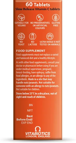 Vista 5 de Vitabiotics - Ultra Vitamina C - 60 Tabletas
