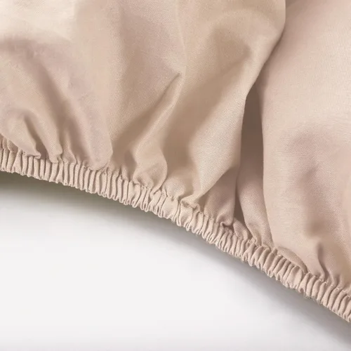 Vista 2 de NHNHN Sábana bajera ajustable con bolsillos profundos, microfibra suave, fácil cuidado, resistente al encogimiento y a la decoloración, tamaño Beige
