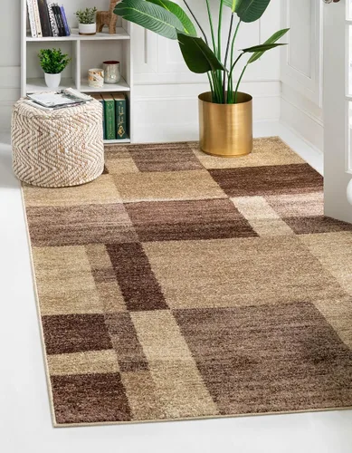 Vista 13 de Unique Loom - Alfombra de la colección Otoño Providence (rectangular de 2 x 3 pies 1 pulgada, azul grisáceo/marrón claro)