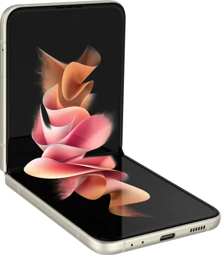 Vista 2 de SAMSUNG Galaxy Z Flip 3 5G Verizon F711U 128GB - Crema (renovado)