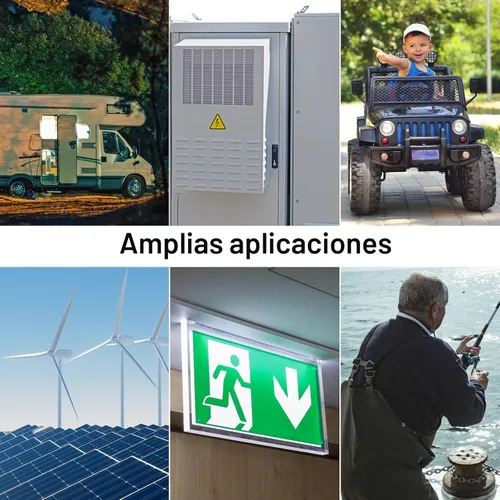 Vista 7 de Miady 12V 12Ah - Batería recargable de ácido de plomo sellada (paquete de 2)