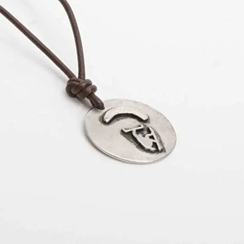 Vista 3 de Kiteboarding Jewelry Round pewter pendant Beach Necklace by Zulasurfing