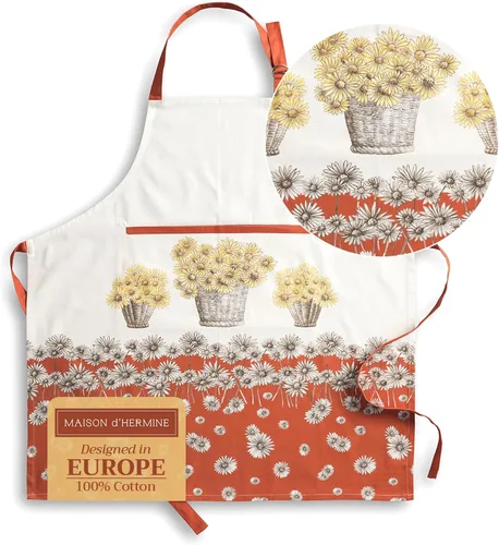 Vista 10 de Maison d' Hermine Delantales para mujer con bolsillo, 100% algodón (27.50 x 31.50 pulgadas)