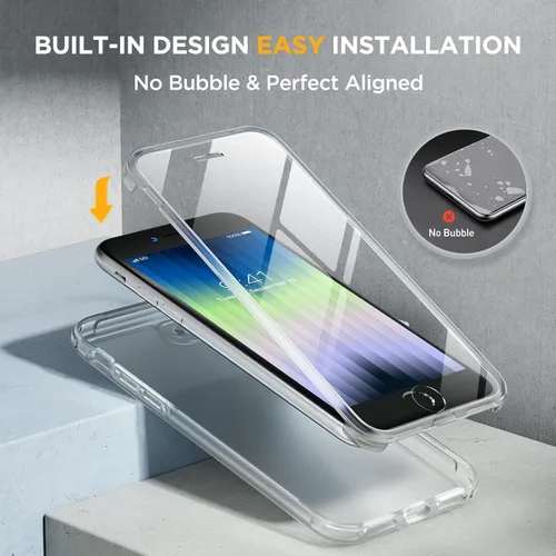 Vista 167 de Miracase Serie de vidrio para iPhone 11 de 6.1 pulgadas, funda protectora de cuerpo completo resistente mejorada con protector de pantalla de vidrio