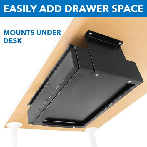 Vista 7 de Mount-It! Kit de cajón extraíble para debajo del escritorio con estante para laptop y tablet, organizador de almacenamiento de oficina, se monta