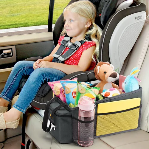 Vista 5 de Organizador de asiento trasero de automóvil, artículos esenciales para viajes por carretera, accesorios de automóvil para mujeres y hombres
