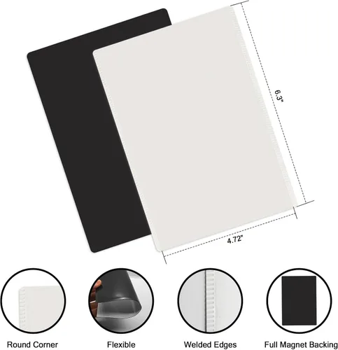 Vista 8 de CHUNNIAO Paquete de 24 imanes de fotos para refrigerador, más solución para mostrar tus fotos, 12 marcos de fotos para refrigerador y 12 hojas