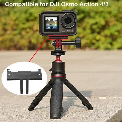 Vista 5 de PCTC Adaptador magnético compatible con DJI Osmo 360/Osmo Action 5 Pro/4/3 Adaptador de liberación rápida – Accesorios DJI, trípode conectable