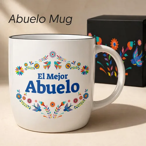 Vista 2 de Triple Gifffted Taza de café del mejor abuelo del mundo, El Mejor Abuelo Ideas de regalos en español para Navidad, Día del Padre, Navidad