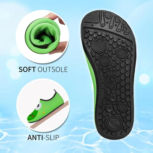 Vista 3 de ATHMILE Zapatos de agua para niños y niñas, calcetines acuáticos de secado rápido antideslizantes para playa, piscina, deportes al aire libre