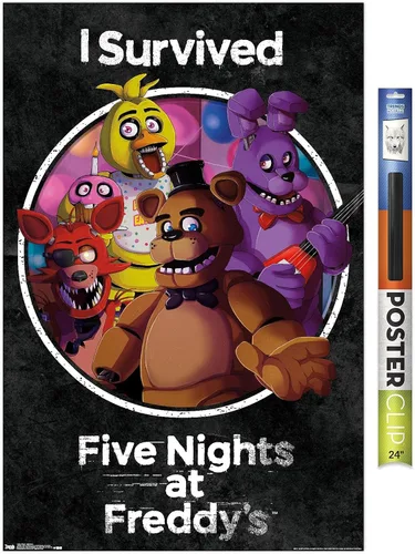 Vista 17 de Trends International Póster de pared de Five Nights at Freddy's - Survived Wall, 14.725 x 22.375 pulgadas, versión enmarcada de madera de granero