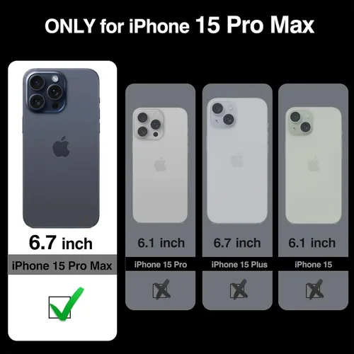 Vista 2 de LOHASIC Funda de cuero para iPhone 15 Pro Max compatible con Magsafe, delgada de lujo de poliuretano suave flexible parachoques agarre