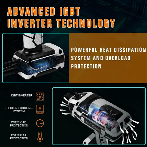 Vista 4 de TRQWH Pistola Soldadora de Mano IGBT Inversor Máquina de Soldadura 110V ARC Soldador Portátil de Mano Pistola de Soldadura de Palo con 5 Ajustes