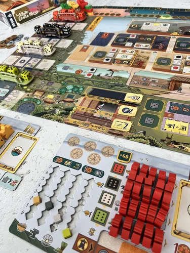 Vista 8 de The White Castle: Matcha, expansión para el juego de mesa The White Castle, nuevo tablero, geishas, dados y acciones, juego de estrategia feudal