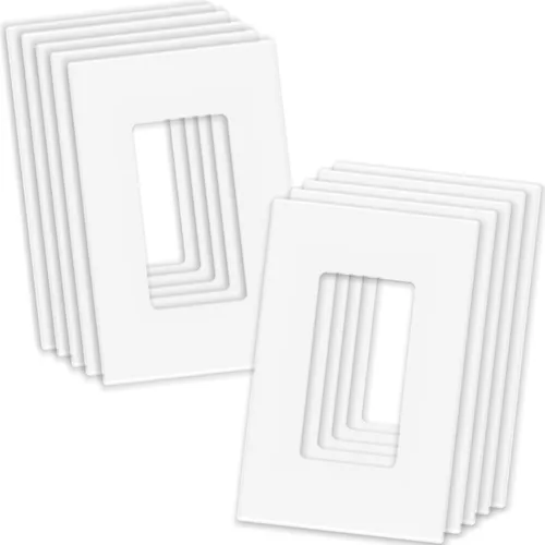 Vista 14 de Placas decorativas de pared de 2 segmentos sin tornillos, cubierta de placa frontal termoplástica irrompible para interruptor de toma de receptáculo