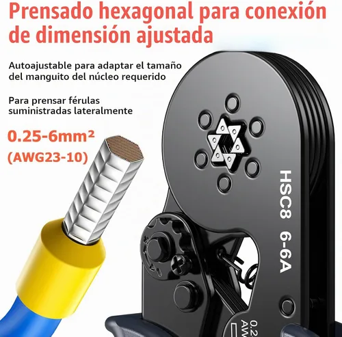 Vista 2 de Kit de herramientas de crimpado de ferrules Preciva con 1900 piezas de conectores de alambre, kit de crimpado de terminales de alambre de trinquete