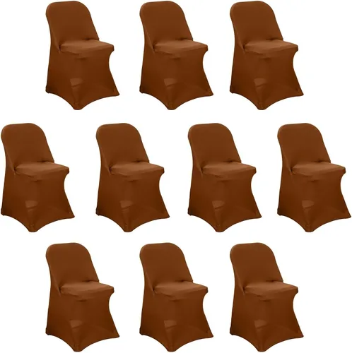 Vista 32 de Efavormart - Funda para silla plegable elástica de elastano, ajustable, para cenas, eventos, bodas, fiestas, banquetes, catering, color beige