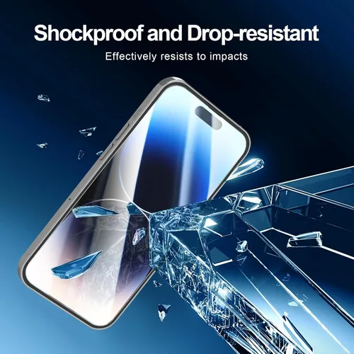 Vista 27 de NEW'C Paquete de 3 protectores de pantalla de privacidad para iPhone Air/iPhone 17 Air (6.5 pulgadas), película de vidrio templado antiespía