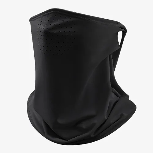 Vista 2 de Protector facial unisex UV multiusos protector para el cuello, polaina elástica para la cara con bucles para las orejas