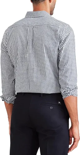 Vista 2 de Dockers Camisa de manga larga de ajuste clásico para hombre, sin planchado, con protector de manchas