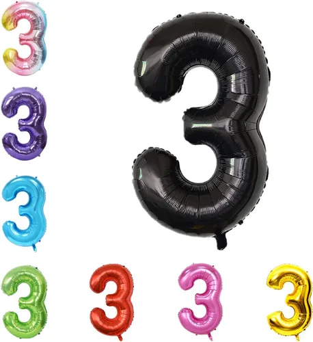 Vista 115 de Globo grande de helio con números 0-9 de 40 pulgadas para cumpleaños, bodas y fiestas (rojo, 9)