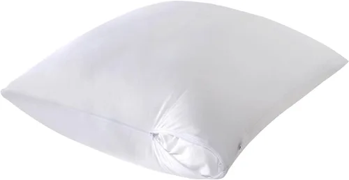 Vista 6 de Protectores de almohada de viscosa de bambú refrescante a prueba de plumas con cremallera, tamaño estándar, fundas impermeables a prueba de plumón