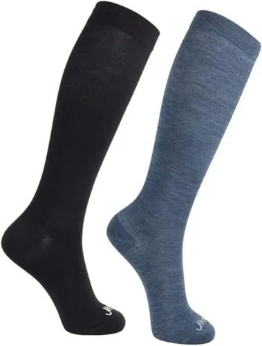 Vista 19 de ja vie Calcetines de compresión graduados de 80% lana merino ultra suaves de 15-20 mmHg para mujeres y hombres